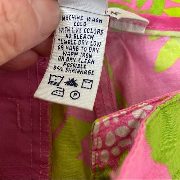 Lilly Pulitzer pink, green floral capris - Picture 8 of 10